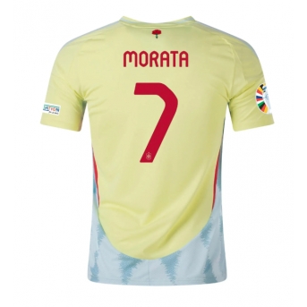 Spagna Alvaro Morata #7 Maglia Gara Trasferta Repliche Europei 2024